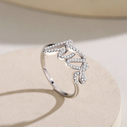 “Eternal Love” 925 Sterling Silver Letter Ring