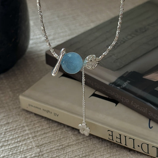 "Ocean Bloom" S925 Sterling Silver Necklace