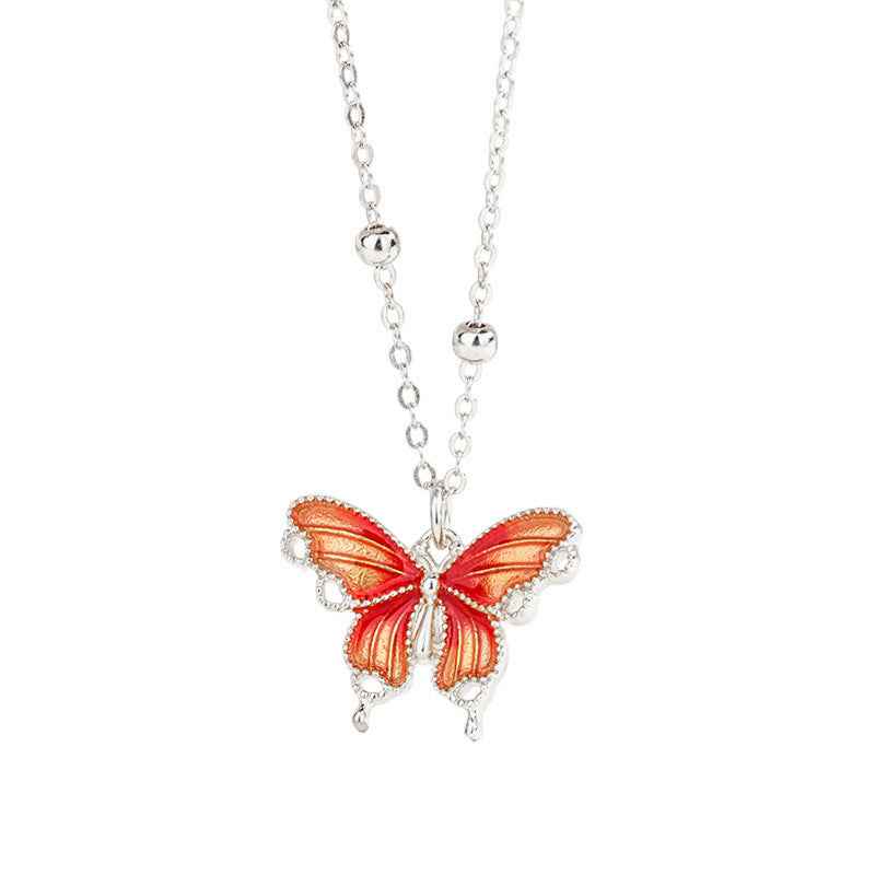 “Butterfly Reverie” S925 Sterling Silver Enamel Butterfly Jewelry Set