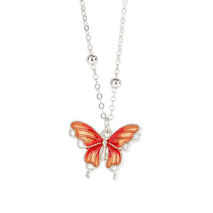 “Butterfly Reverie” S925 Sterling Silver Enamel Butterfly Jewelry Set