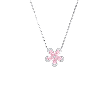 “Blush Sakura” S925 Sterling Silver Pink Blossom Jewelry Set