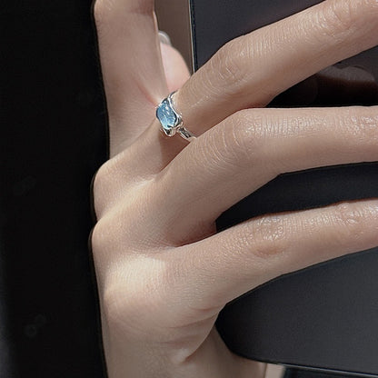 "Ocean Breeze" Adjustable 925 Sterling Silver Ring