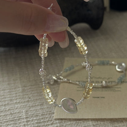 Verträumtes lila Perlenarmband – Swarovski Perlen 