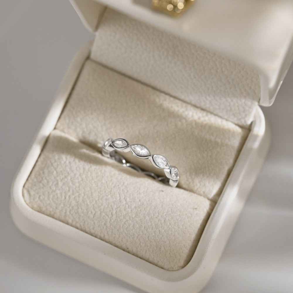 “Infinity Marquise” 925 Sterling Silver Full-Eternity Ring