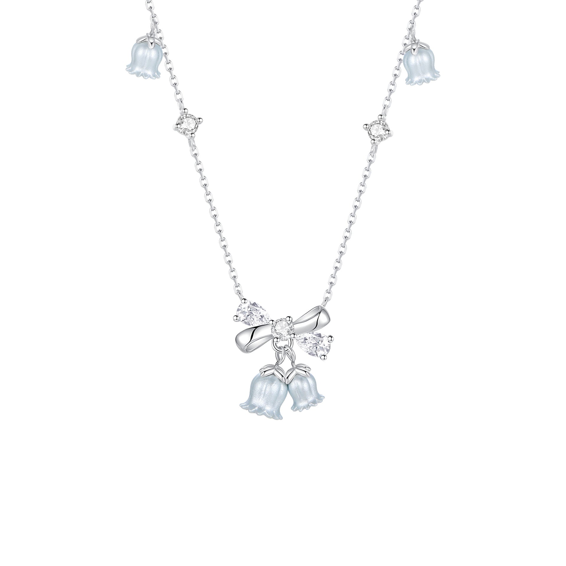 lily and white jewelry Lily Bells” 925 Sterling Silver Jewelry Set