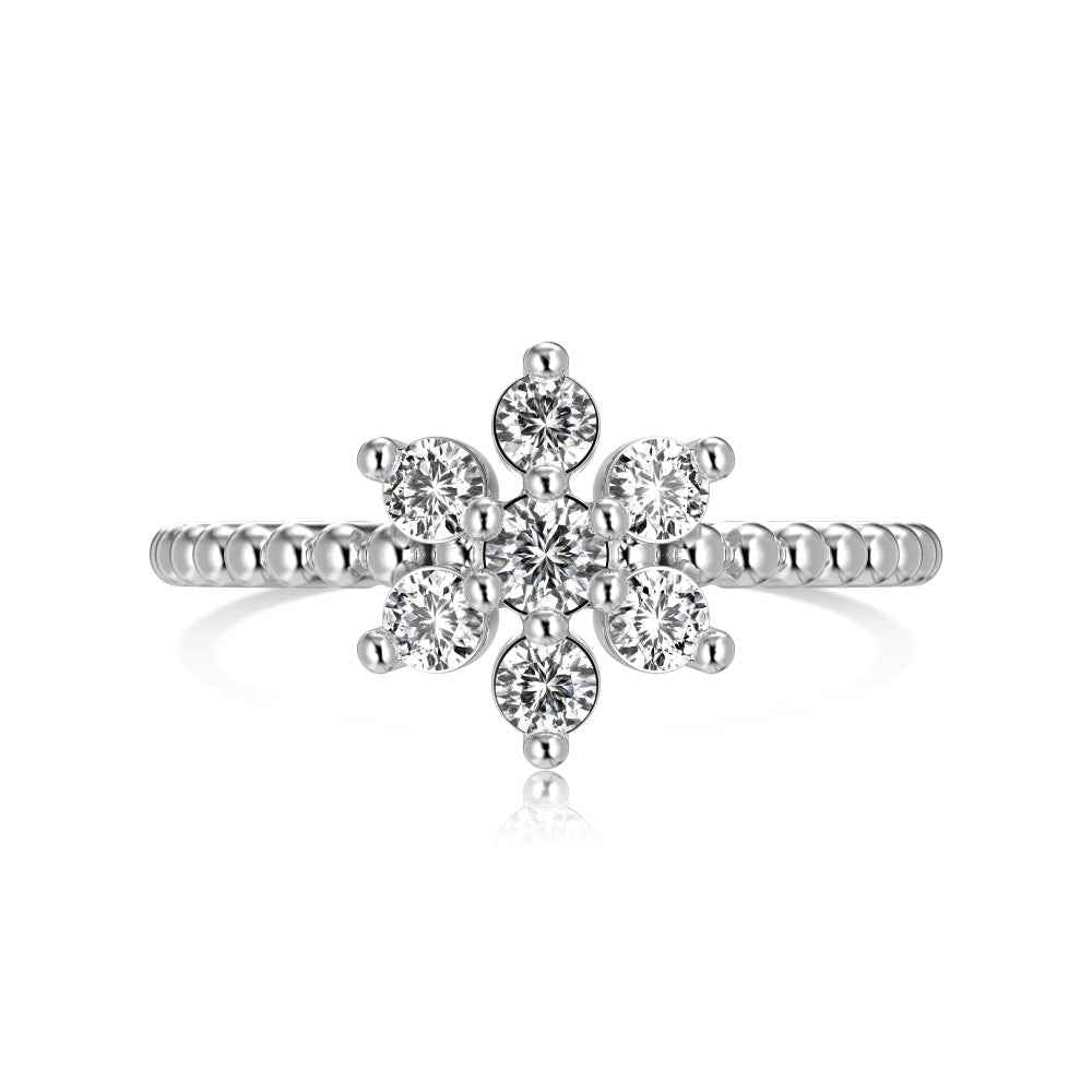“Snowfall Radiance” S925 Sterling Silver Snowflake Jewelry Set