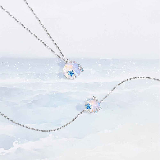 “Luna Tide” S925 Sterling Silver Shell Jewelry Set