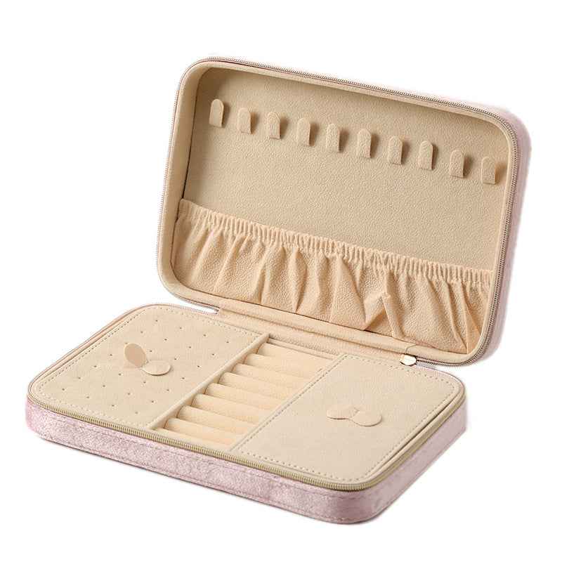 Monet Velvet Jewelry Case with Mirror – Travel Organizer