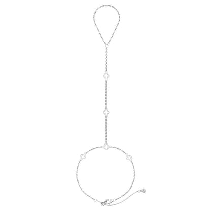 "Lucky Grace" S925 Sterling Silver Finger-Linked Bracelet