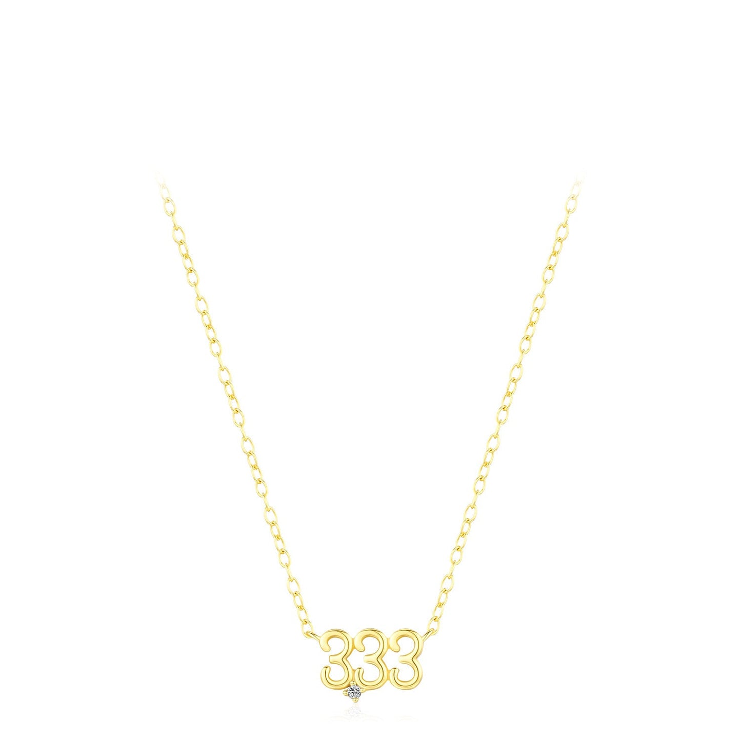 “Lucky Number” 925 Sterling Silver Number Necklace – Personalized Minimal Charm