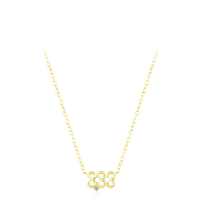 “Lucky Number” 925 Sterling Silver Number Necklace – Personalized Minimal Charm