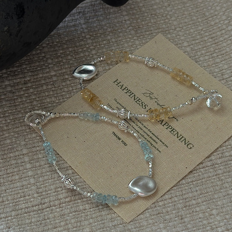 Verträumtes lila Perlenarmband – Swarovski Perlen 