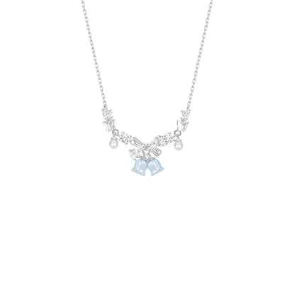 “Bluebell Reverie” S925 Sterling Silver Lily of the Valley Necklace / Bracelet