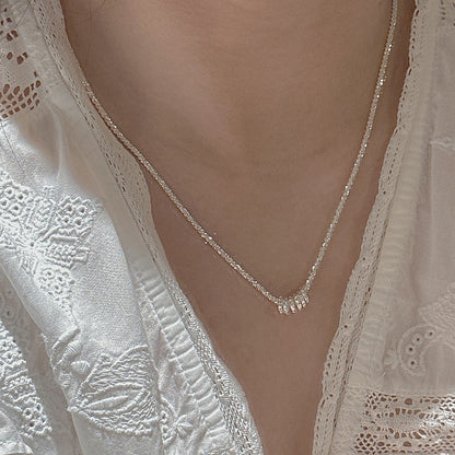"Shimmer Loop" S925 Sterling Silver Necklace