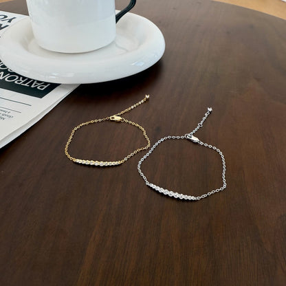 “Starlight Line” S925 Sterling Silver Pavé Bracelet