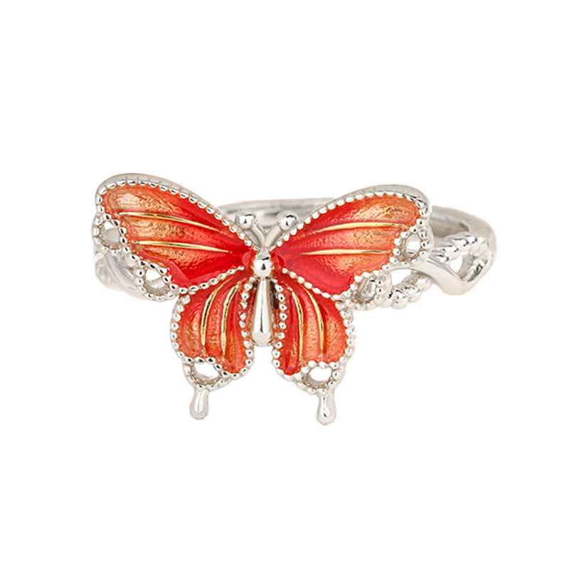 “Butterfly Reverie” S925 Sterling Silver Enamel Butterfly Jewelry Set