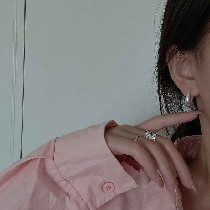 "Lunar Arc" 925 Sterling Silver Earrings