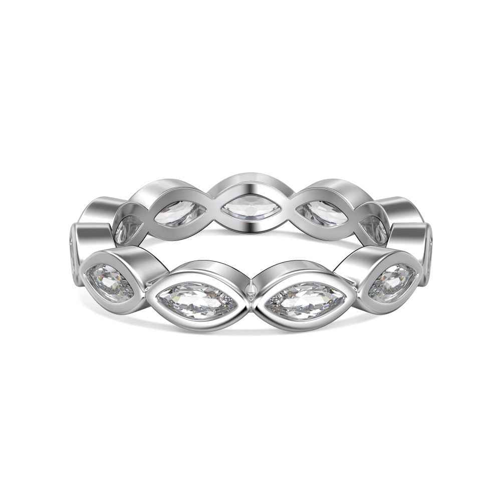 “Infinity Marquise” 925 Sterling Silver Full-Eternity Ring
