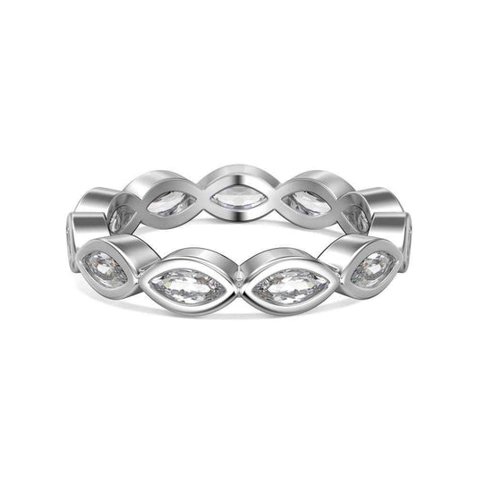 “Infinity Marquise” 925 Sterling Silver Full-Eternity Ring