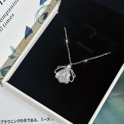 “Coquille Lumière” S925 Sterling Silver Openwork Shell Necklace