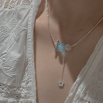 "Ocean Bloom" S925 Sterling Silver Necklace