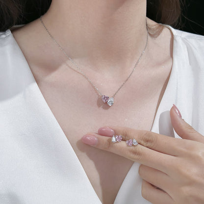 "Heart & Tear" S925 Sterling Silver Necklace and Earring Set