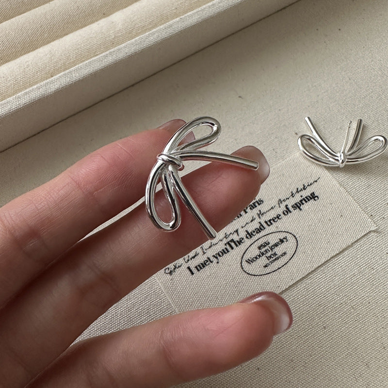 "Bow Elegance" 925 Sterling Silver Jewelry Set