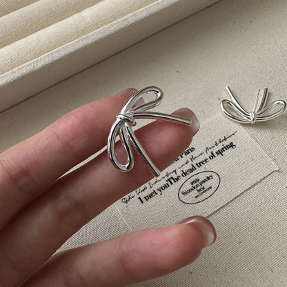 "Bow Elegance" 925 Sterling Silver Jewelry Set