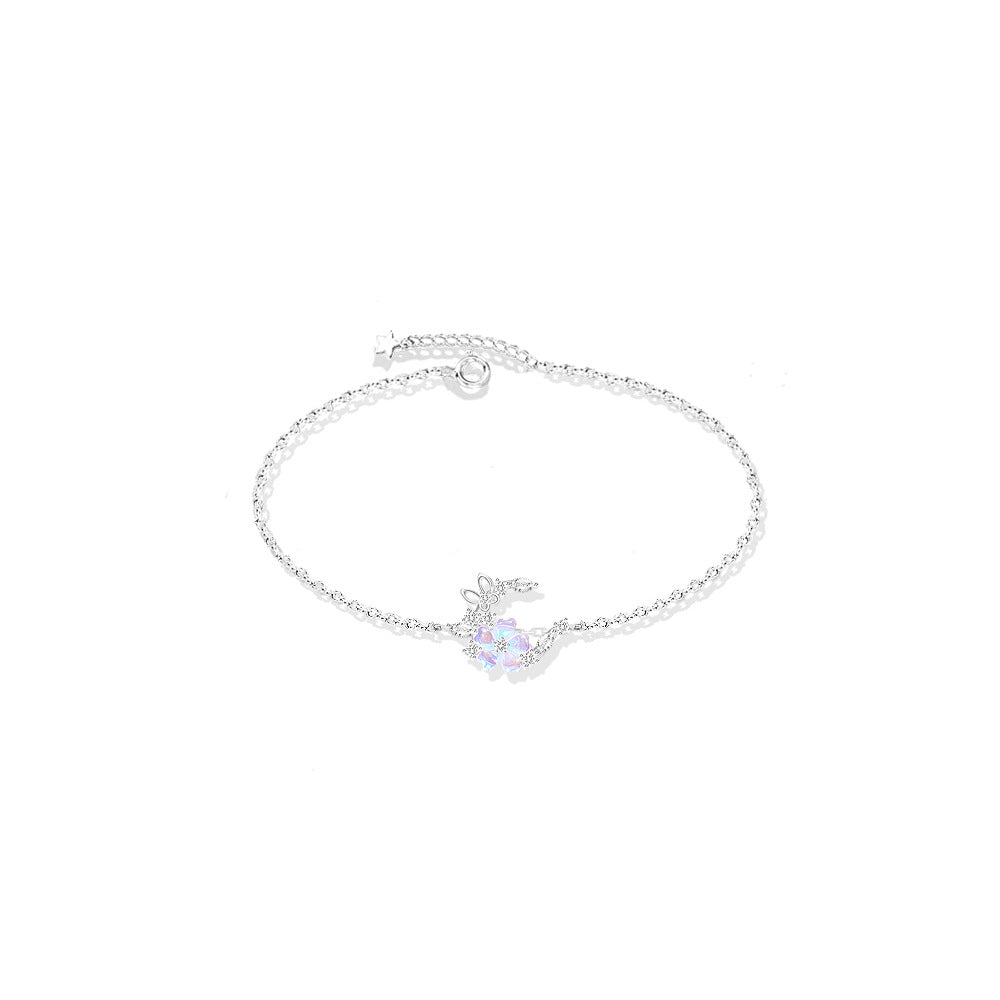 “Moon Sakura” S925 Sterling Silver Cherry Blossom Moon Jewelry Set