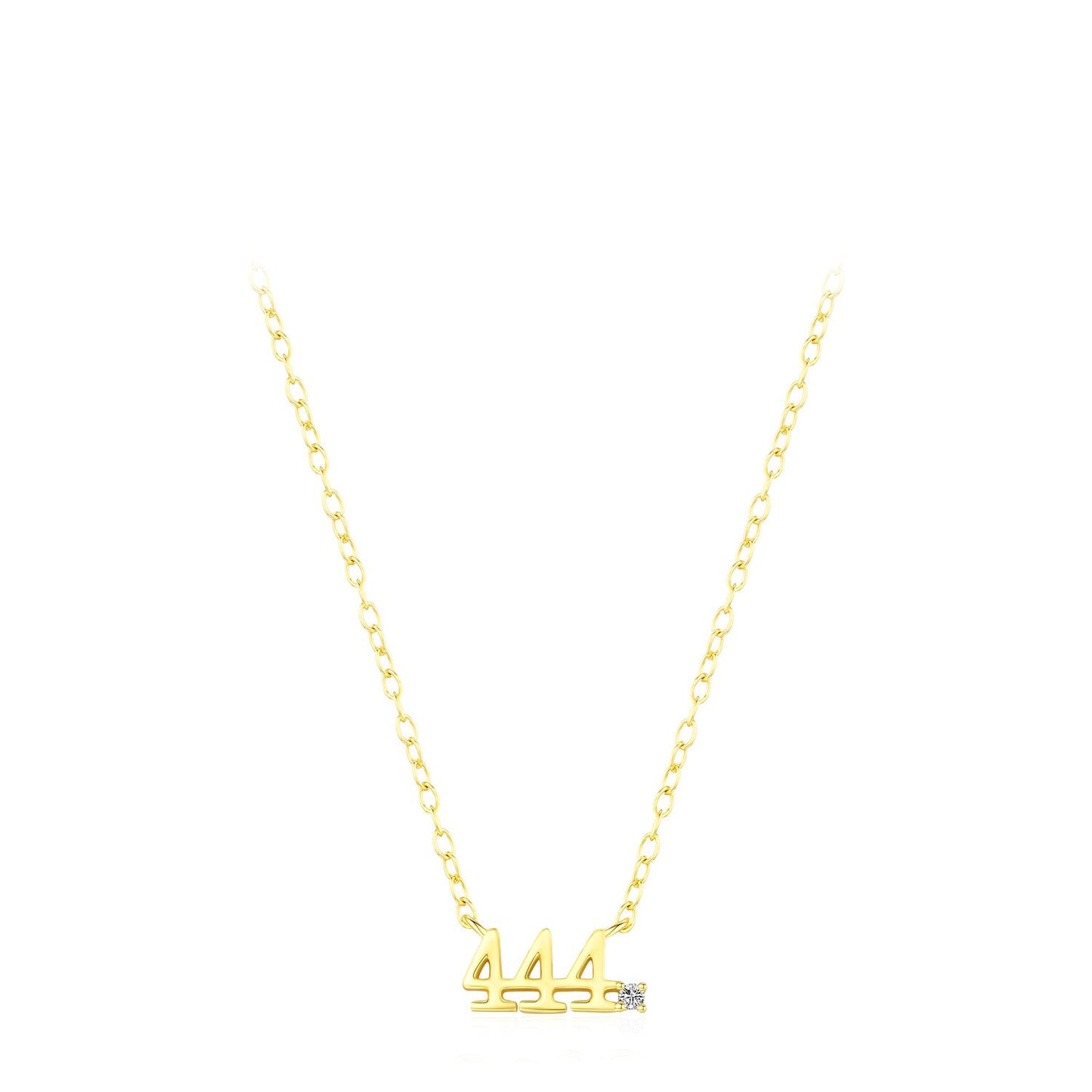 “Lucky Number” 925 Sterling Silver Number Necklace – Personalized Minimal Charm