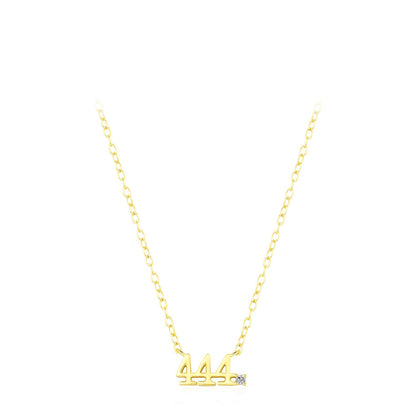 “Lucky Number” 925 Sterling Silver Number Necklace – Personalized Minimal Charm