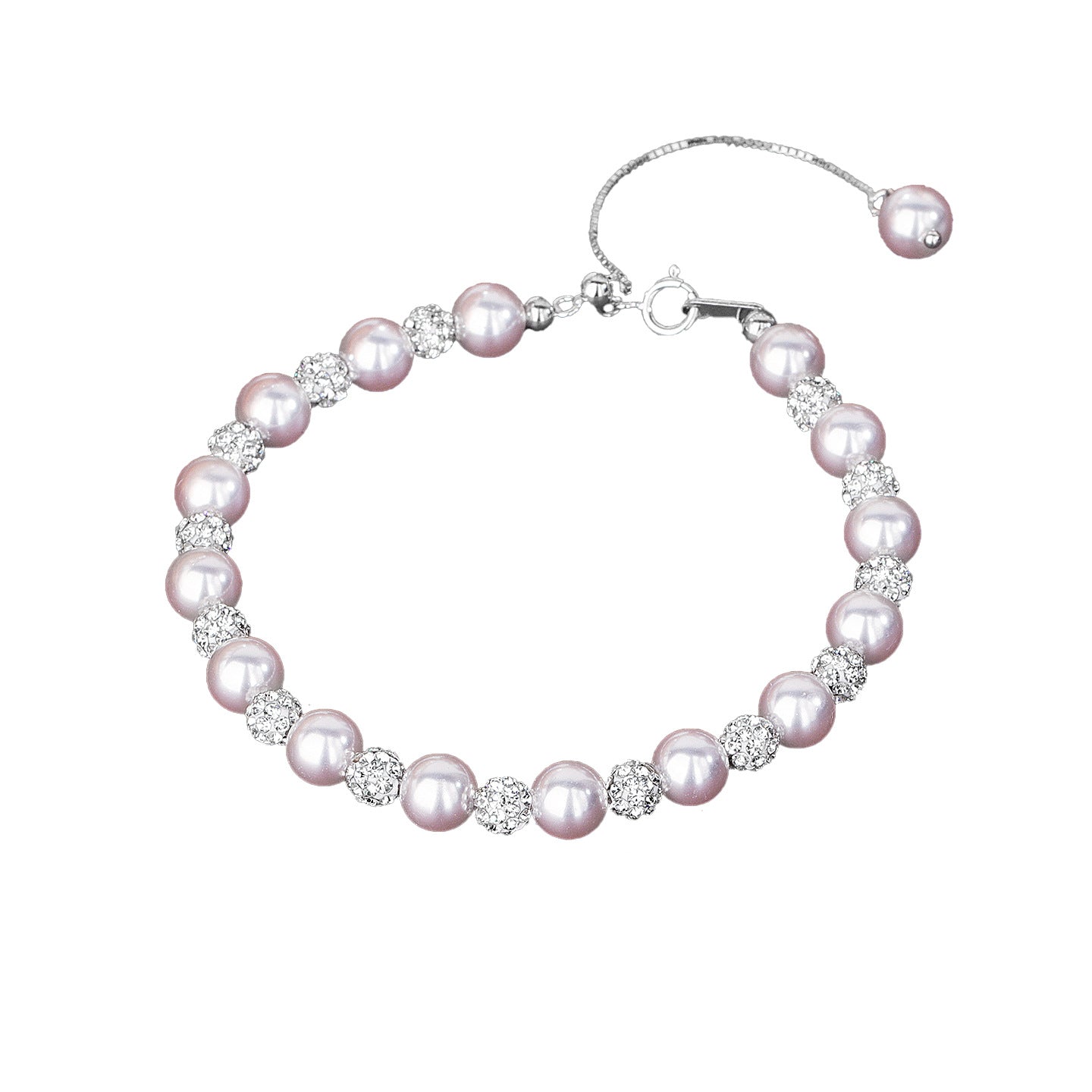 “Roselle Shambhala” S925 Sterling Silver Pearl Bracelet