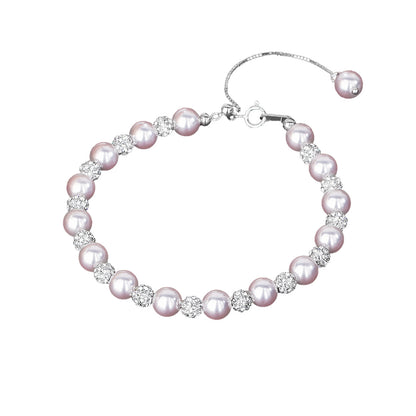 “Roselle Shambhala” S925 Sterling Silver Pearl Bracelet