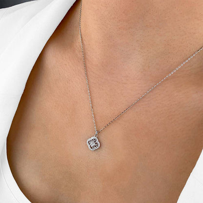 “Cloverline Grace” 925 Sterling Silver Micro Pavé Openwork Clover Necklace