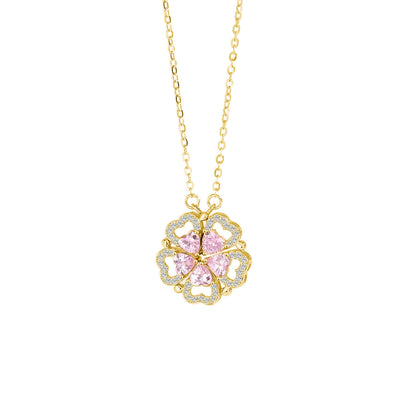 “Blooming Heart” S925 Sterling Silver Convertible Necklace