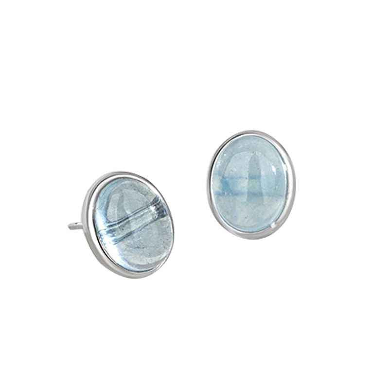 “Ocean Aura” 925 Sterling Silver Aquamarine Pendant Necklace