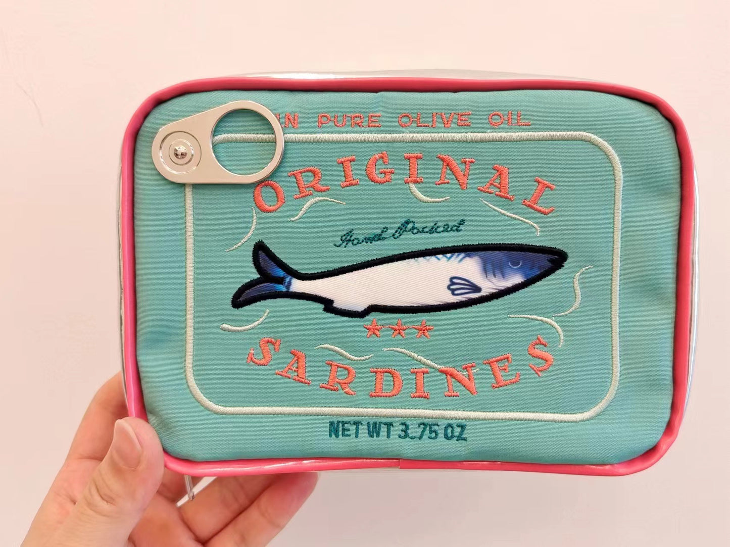 Sardine Tin Cosmetic Bag – Large Capacity Novelty PU Leather Makeup Pouch