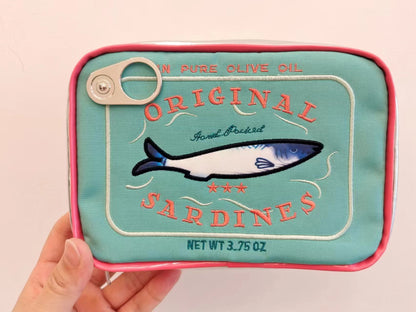 Sardine Tin Cosmetic Bag – Large Capacity Novelty PU Leather Makeup Pouch