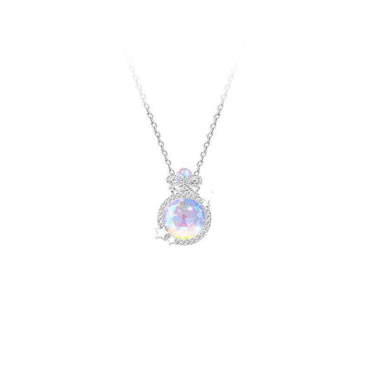 “Aurora Starlight” 925 Sterling Silver Iridescent Star Necklace