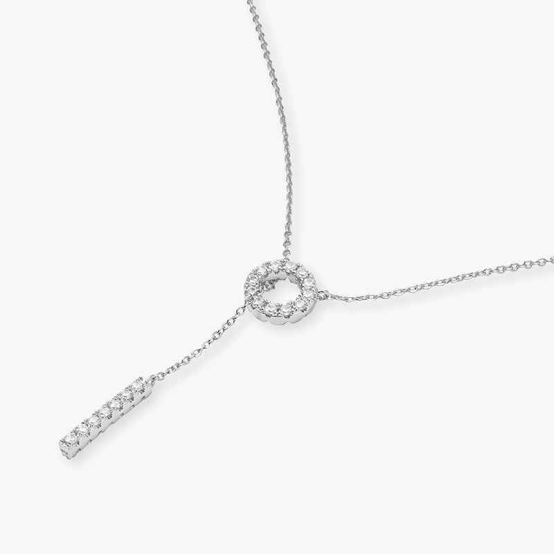 "Infinity Spark" 925 Sterling Silver Adjustable Zircon Necklace