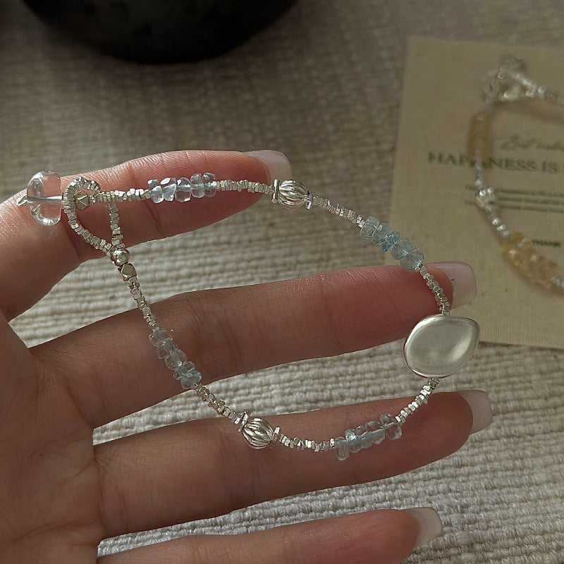 Verträumtes lila Perlenarmband – Swarovski Perlen 