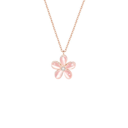 Luna Bloom Spin 925 Sterling Silver Rotating Flower Necklace