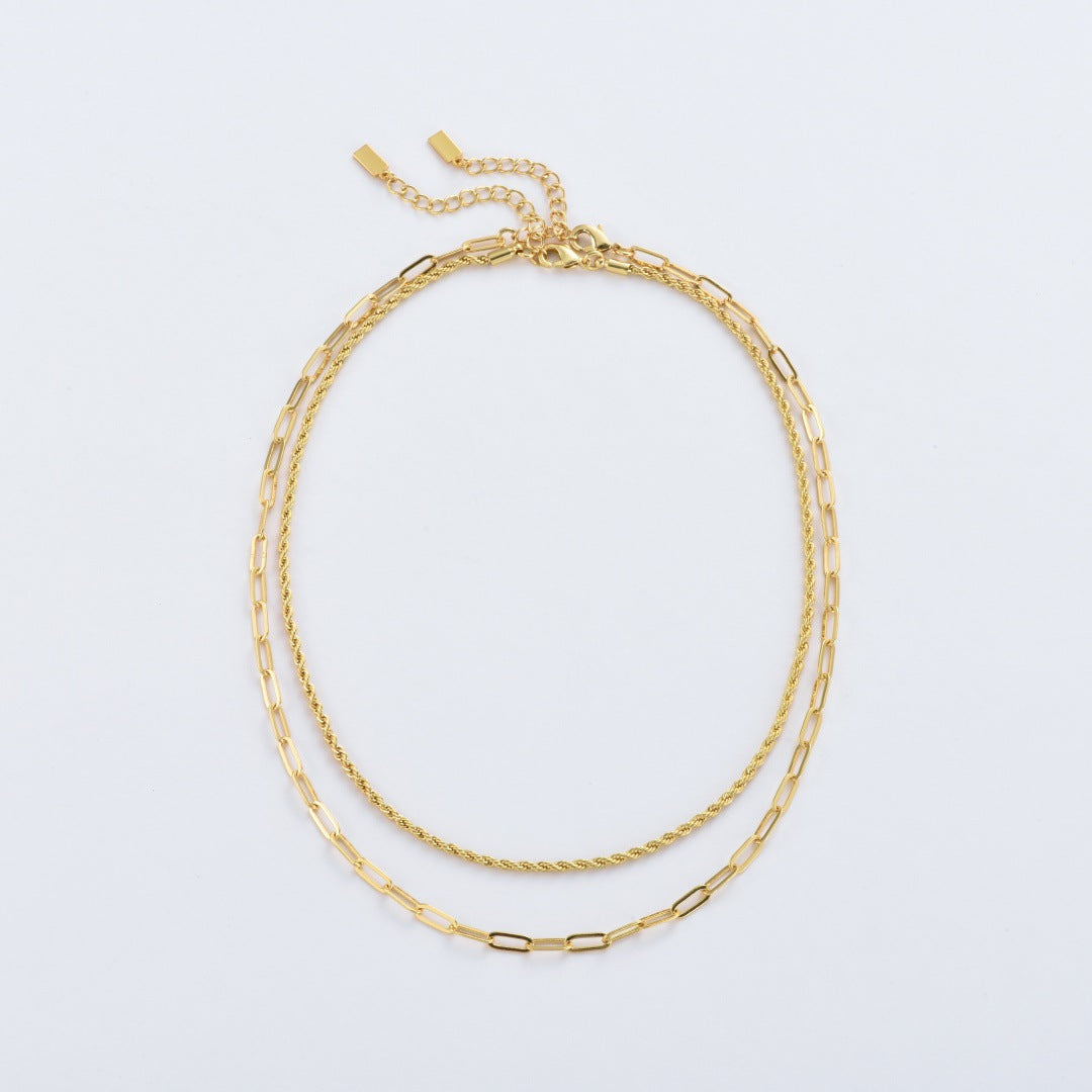 Essential Link 18K Gold-Plated Brass Layering Chain