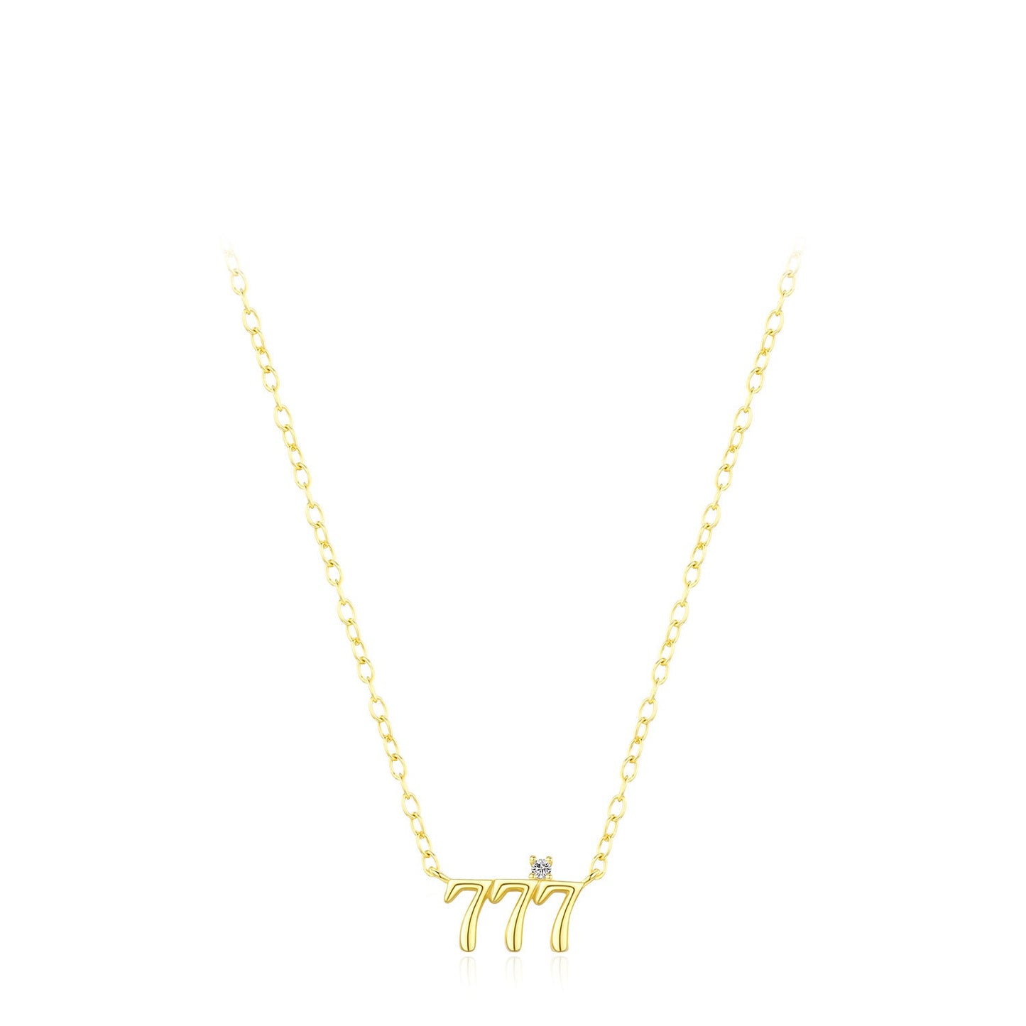 “Lucky Number” 925 Sterling Silver Number Necklace – Personalized Minimal Charm