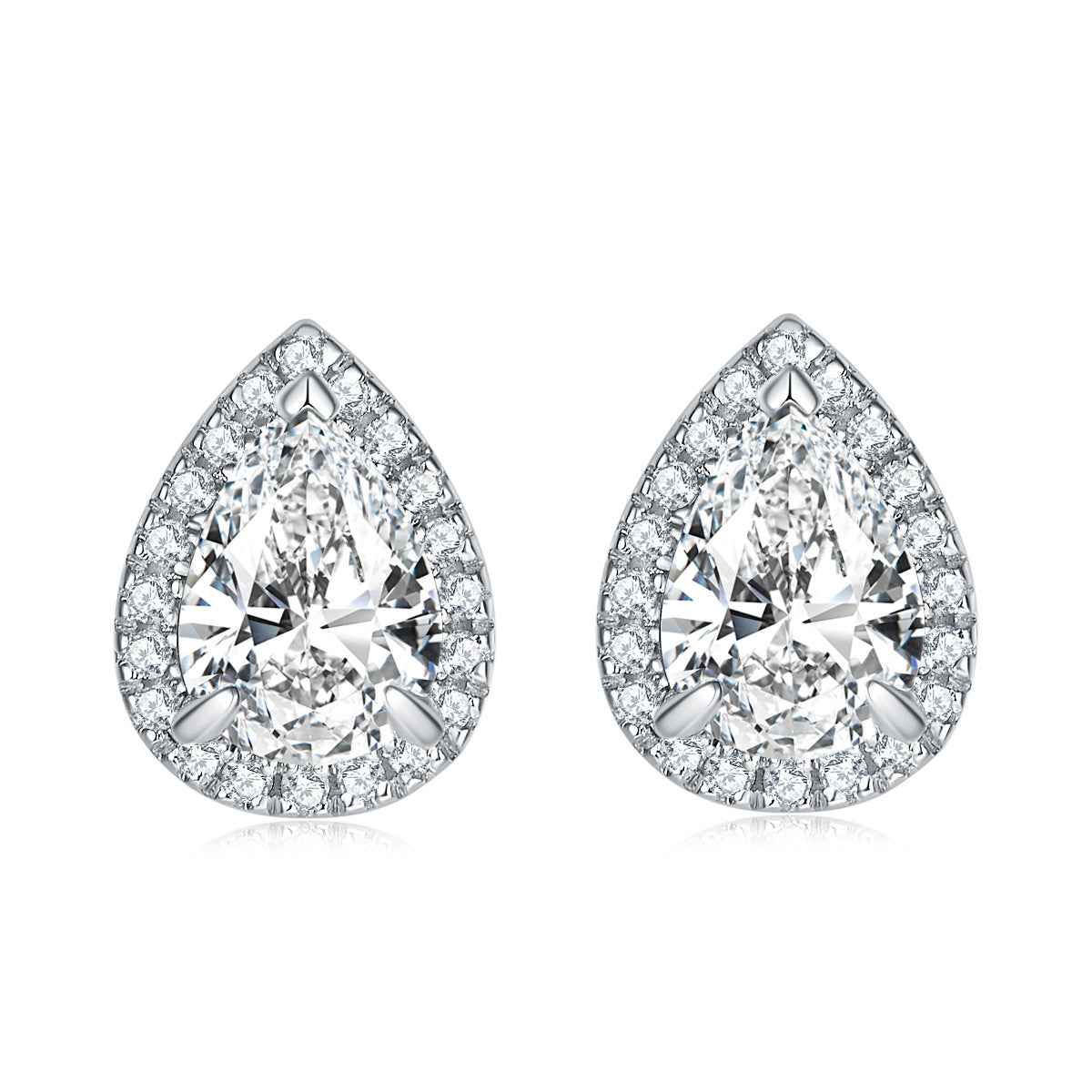 Teardrop Radiance 925 Sterling Silver Zircon Jewelry Set