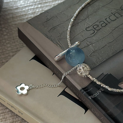 "Ocean Bloom" S925 Sterling Silver Necklace