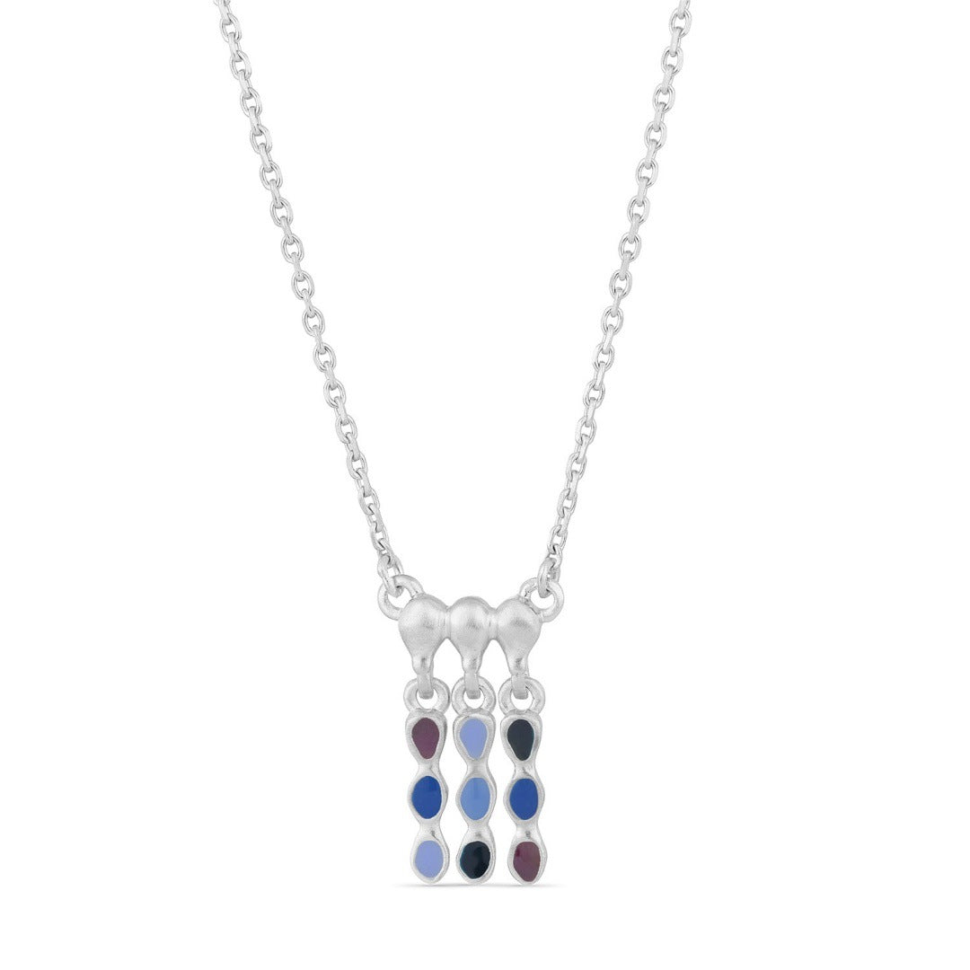Prism Tassel 18K Gold-Plated Brass Enamel Necklace