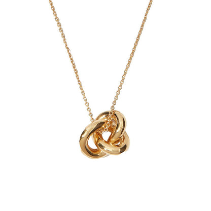 "Eternal Link" 925 Sterling Silver Interlocking Loop Necklace