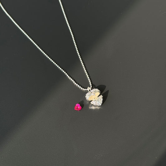 “Secret Heart Casket” S925 Sterling Silver Openable Heart Pendant Necklace