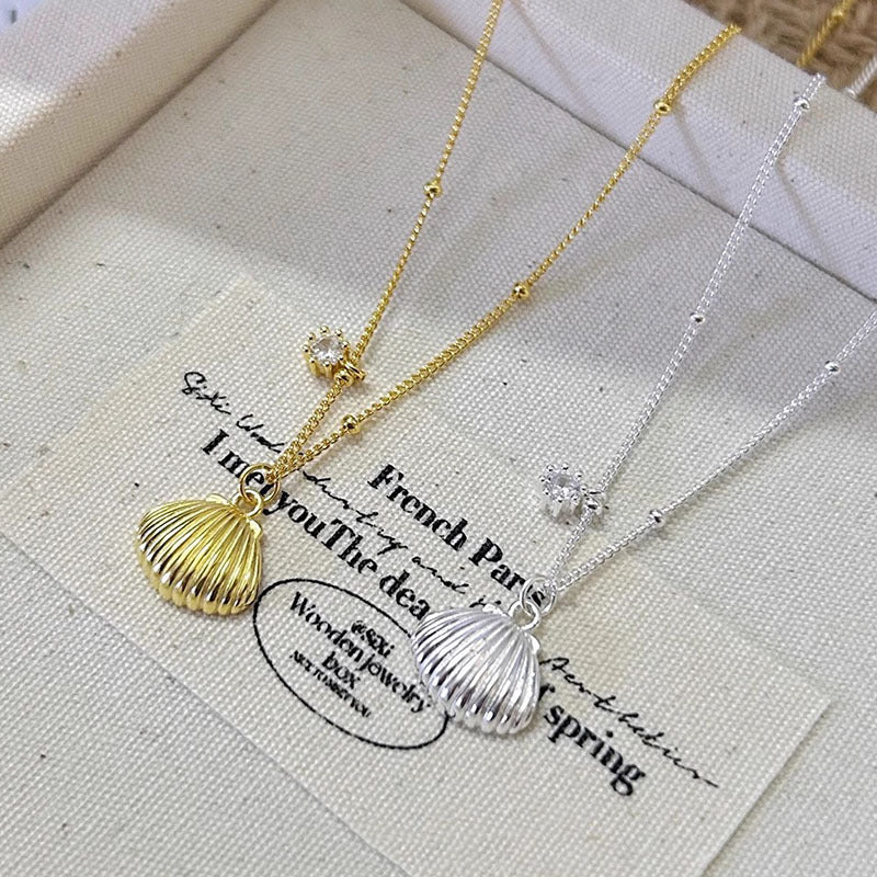 “Petite Coquille” 925 Sterling Silver Shell Necklace
